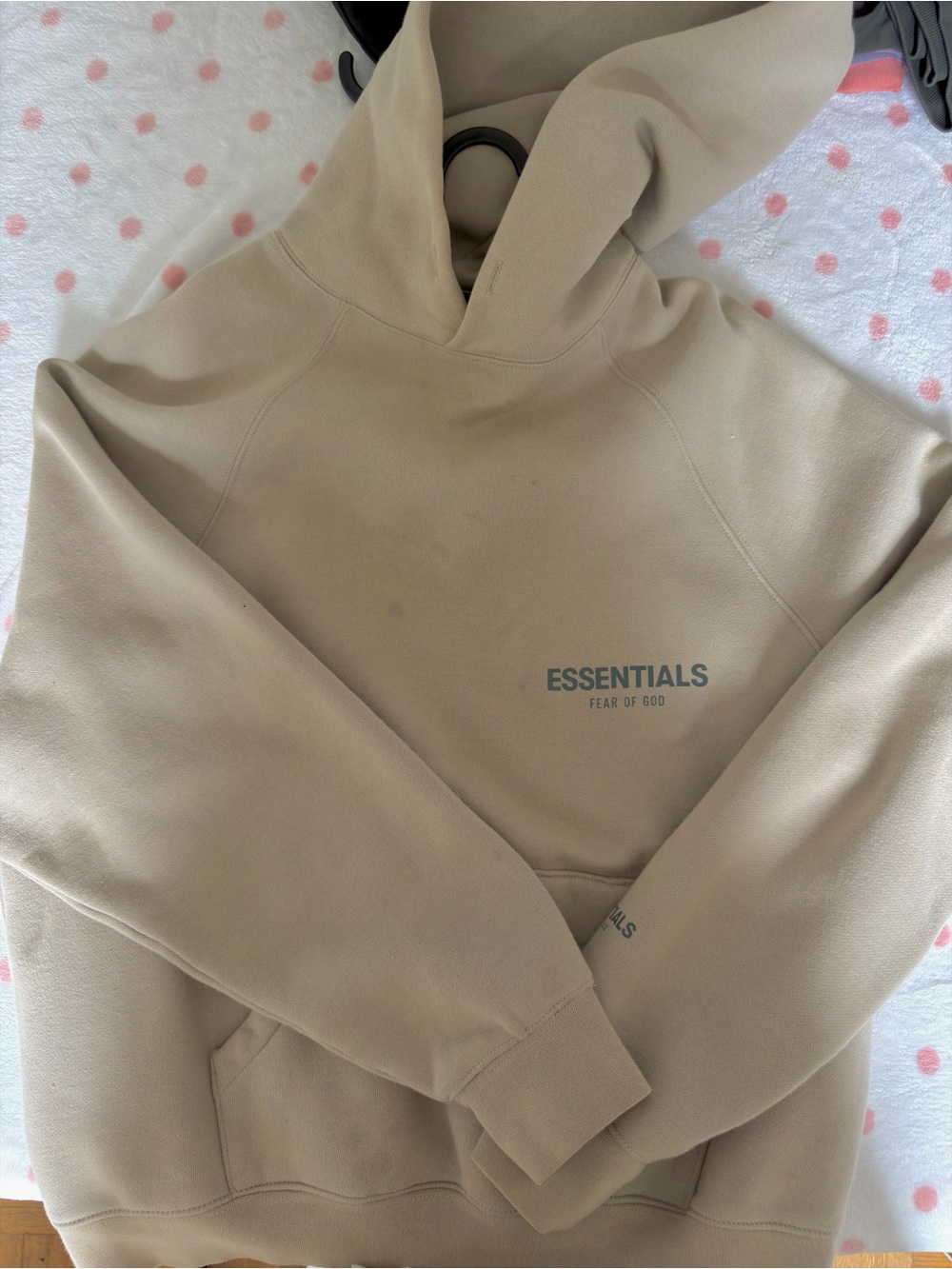 Fear of God Essentials Men's Crewneck Hoodie in Beige